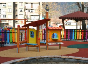 Детская беседка с занимательными играми Б 12