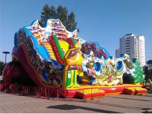 Надувная горка Богатыри